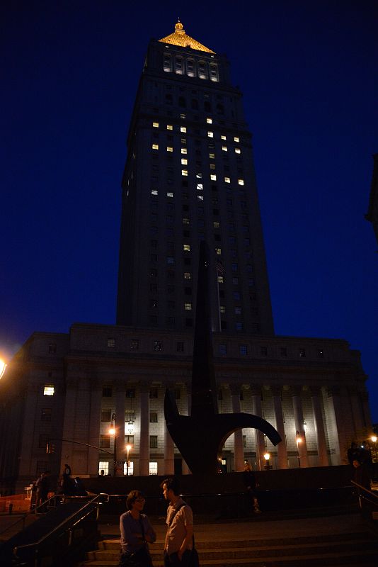 04-2 Foley Square Triumph of the Human Spirit Memorial By Lorenzo Pace And Thurgood Marshall United States Courthouse At Night In New York Financial District